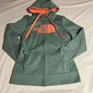 The North Face Coral and Teal Fleece Jacket